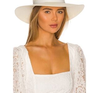 Janessa Leone Hamilton White Straw Hat $260